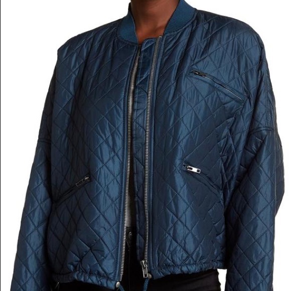 Free People Quilted Bomber Jacket - Picture 2 of 6